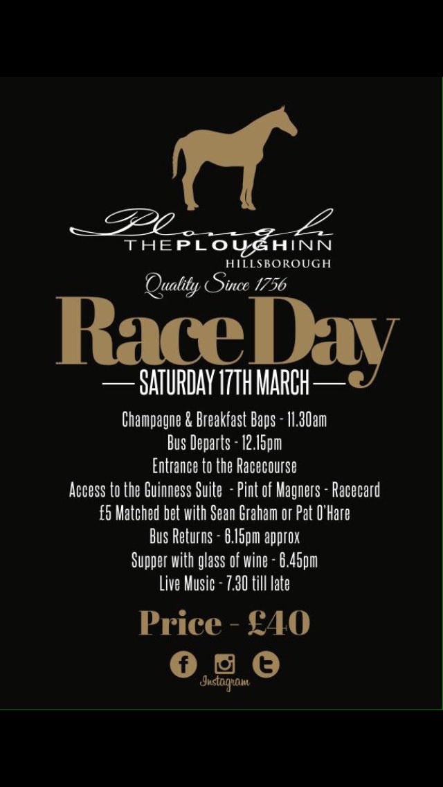 Really excited for our amazing race day <a href="/Downroyal/">Down Royal Racecourse</a> on the 17th March! #races #getyourticketsquick