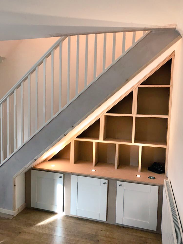 HeatingVale's tweet photo. Making the most of wasted space under the stairs 👌🏼 all hand built with a great finish #VHP https://t.co/0G3u0NA3M0