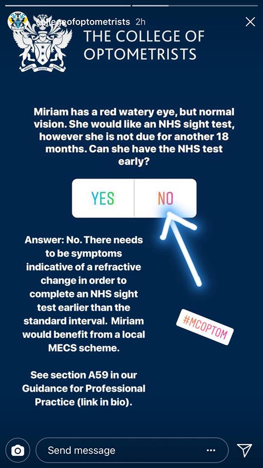 CollegeOptomUK's tweet photo. Did you get the correct answer to this weekโs clinical Instagram quiz?
Keep an #eye out on our Instagram next week for round 2!
Instagram: https://t.co/vhHkg3HbZY
#MCOptom #collegeofoptometrists #clinical #quiz https://t.co/y1aXOQOI5v