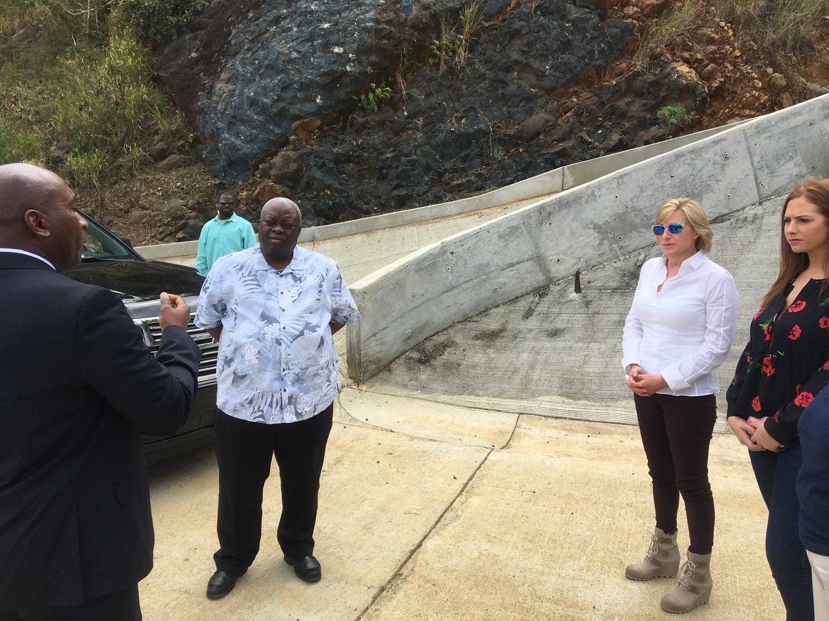 PamPatenaudeHUD's tweet photo. Looking at sites for planned affordable development in the US Virgin Islands with @GovernorMapp. @HUDgov CDBG-DR funds will help develop this land https://t.co/0juSkWWfnT