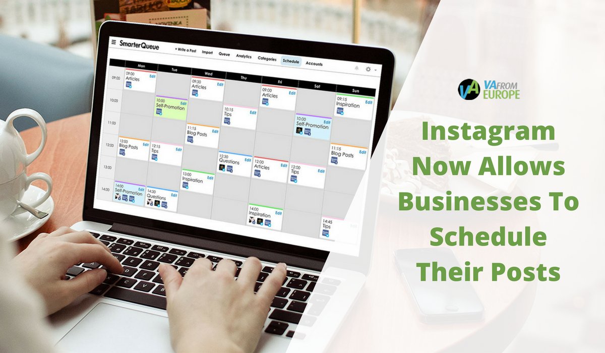 VAfromEurope's tweet photo. Do u know that @instagram now allows businesses 2 schedule their posts?
Now, u can manage large volumes of content &amp; multiple #Instagram accounts with ease &amp; security in social media software applications like @hootsuite or @SmarterQueue .

https://t.co/vHXUTPZHZL https://t.co/DOKf59ZJyd