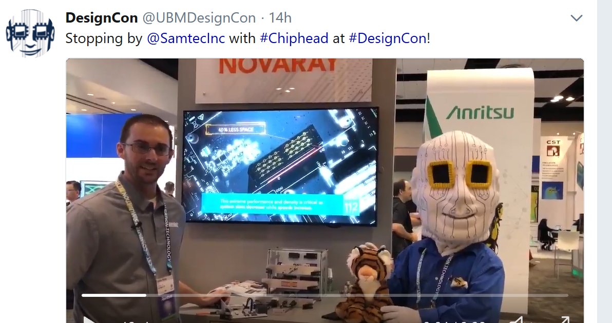 SamtecInc's tweet photo. Thanks for a great show #designcon Safe Travels to all! HT to #ChipHead from
@UBMDesignCon Thank You for a GREAT event!
https://t.co/sqoo2sRjoU https://t.co/Gkd2Pz4tM4