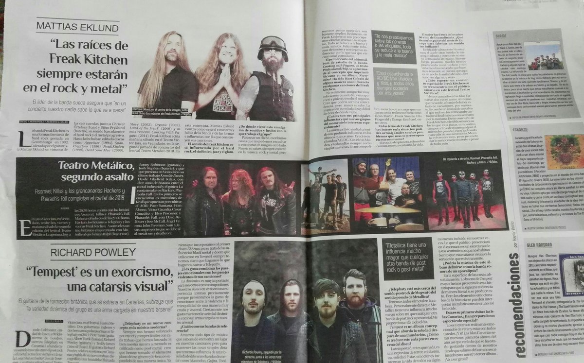 julioojeda2019's tweet photo. La Provincia dedica hoy sus páginas centrales al festival #teatrometalico único en su especie en España. Marcando la diferencia construyendo #masculturamassantalucia https://t.co/XQcQoIoOb3