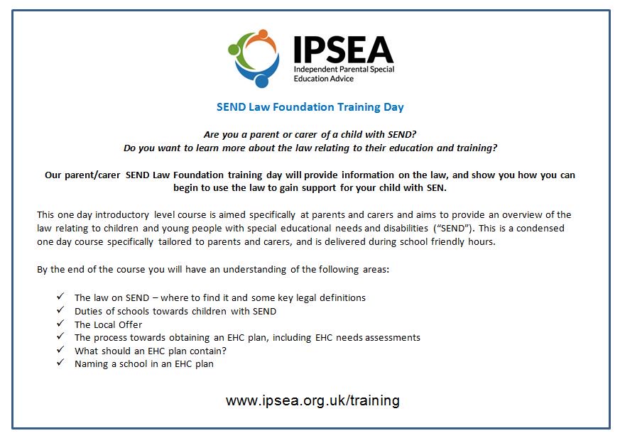 IPSEAcharity's tweet photo. NEW Parent/Carer SEND Law training dates and locations confirmed. BOOK HERE>> https://t.co/ATqAVOsNuc

Places available in London, Liverpool, Birmingham, Corby, Newcastle, Horsham, Nottingham, Cambridge and Derby https://t.co/YvqovOv3C8