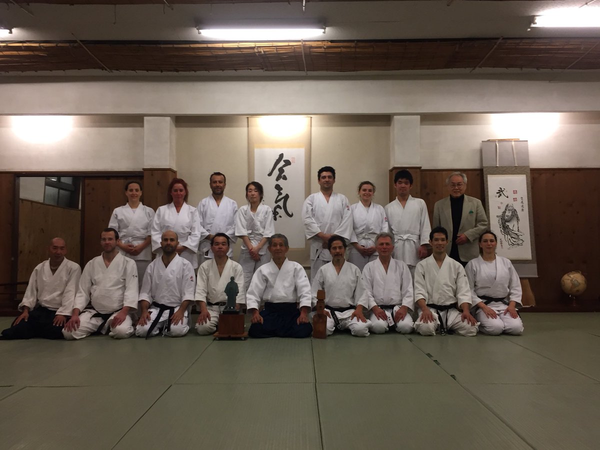 AikidoNeyun's tweet photo. En este viaje, nuestra primera práctica en el Dojo de Takeda Sensei #aikido #kenkyukai #neyundojo #takedashihan https://t.co/3gkyu93bqd