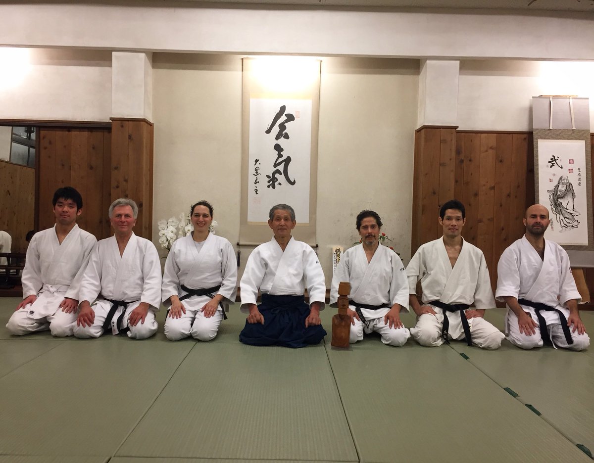 AikidoNeyun's tweet photo. En este viaje, nuestra primera práctica en el Dojo de Takeda Sensei #aikido #kenkyukai #neyundojo #takedashihan https://t.co/3gkyu93bqd