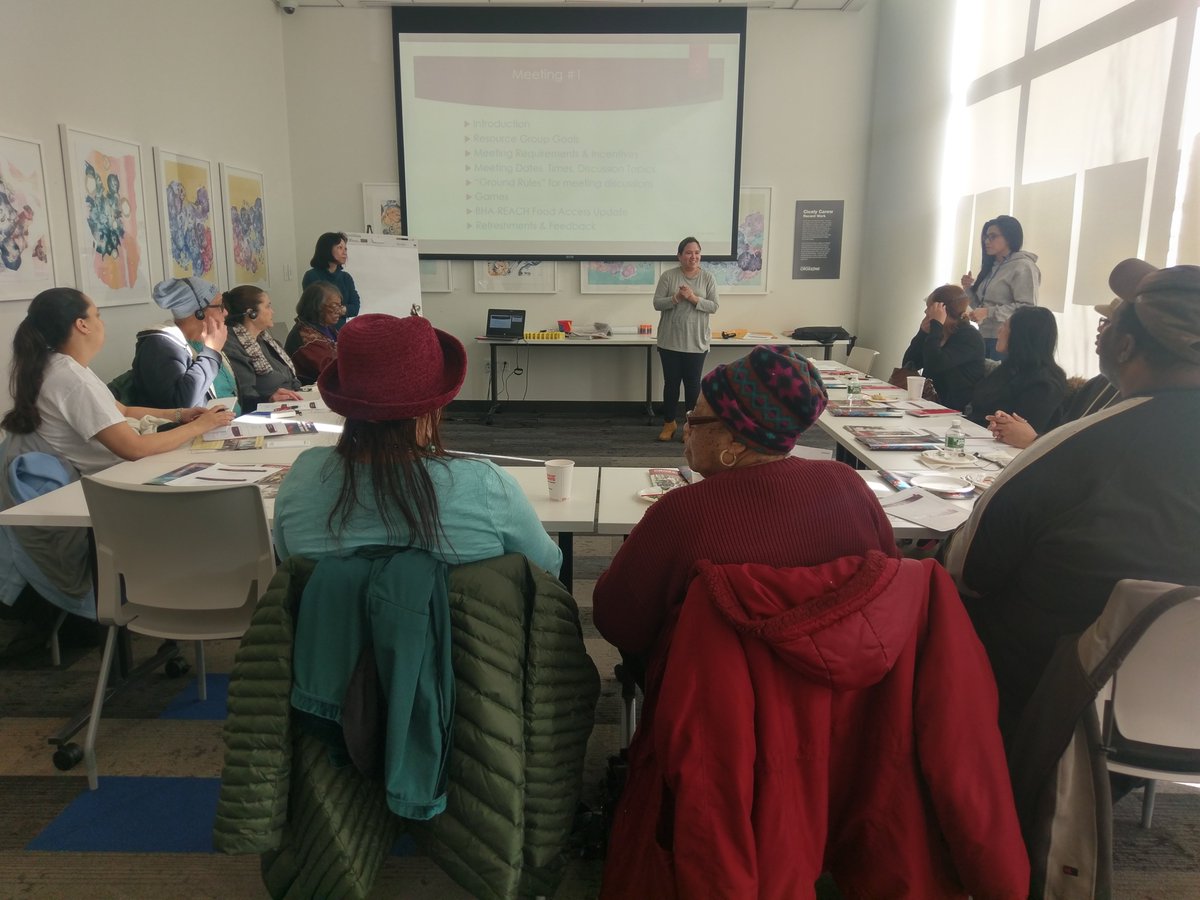 BHA_CCECR's tweet photo. Successful first session of our Food Resource Group with Whittier residents! For 8 weeks, residents will discuss food access in the context of public housing redevelopment. #HealthyBHA #REACHPHH #BOSfoodAccess #LetsGetHealthyBOS #Boston #Roxbury #WhitterChoice https://t.co/1eXf96nDG2