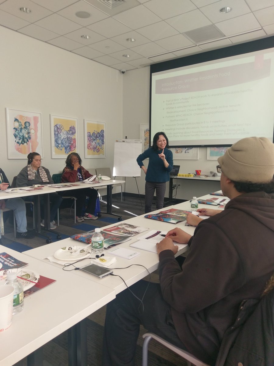 BHA_CCECR's tweet photo. Successful first session of our Food Resource Group with Whittier residents! For 8 weeks, residents will discuss food access in the context of public housing redevelopment. #HealthyBHA #REACHPHH #BOSfoodAccess #LetsGetHealthyBOS #Boston #Roxbury #WhitterChoice https://t.co/1eXf96nDG2