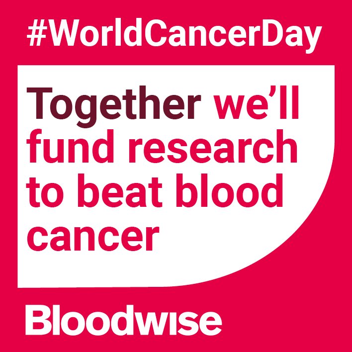 Today is #WorldCancerDay. 
Collectively, blood cancers are the 3rd biggest cancer killer in the UK.
We fund groundbreaking research to find treatments for patients w blood cancer &amp; provide info &amp; support to those affected. Show your support &amp; share this post #WeCanICan