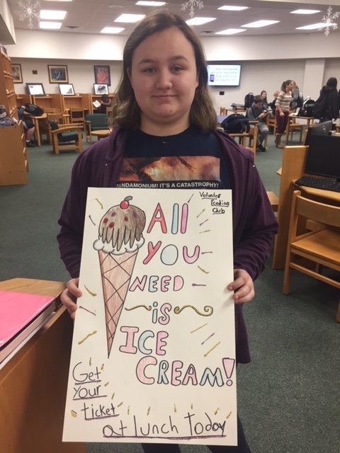 CHSLibrary3's tweet photo. I scream, you scream, we all scream for ICE CREAM!  The Volunteer Reading Club will begin pre-selling tickets on Monday, February 5 during lunch for GiGi's Brain-Freeze Ice Cream.  The truck will be here Friday, February 9 to deliver the goods during lunch. Prices range $1-$3. https://t.co/TKu5zkwCKj
