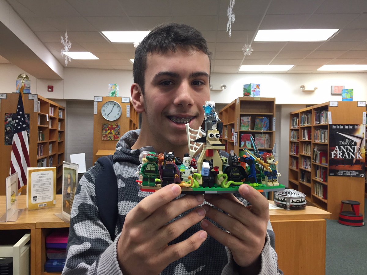 CHSLibrary3's tweet photo. The CHS Library has begun the 2nd Makerspace Challenge.  This time the challenge is to create a CREATURE.  Any kind of creature will do.  See Mrs. Frerking or Mrs. Ing in the library for suggestions. https://t.co/r7flpS58le
