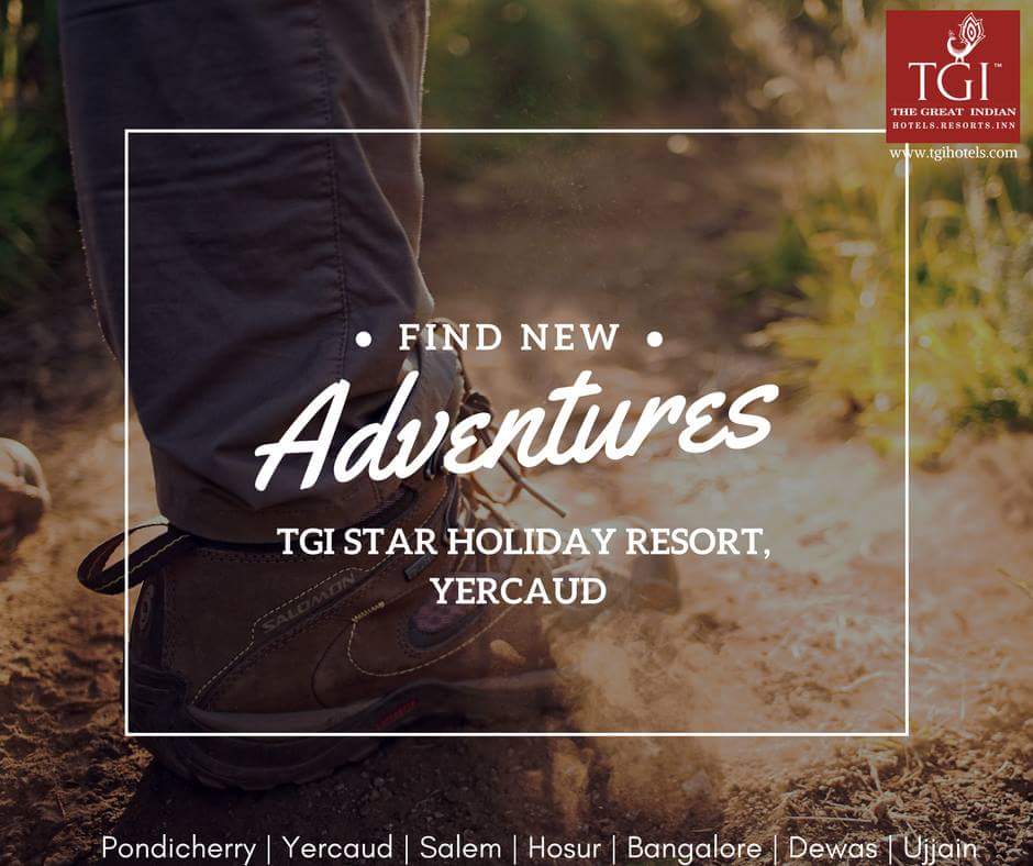 tgi_hotels's tweet photo. Looking for an adventure this weekend? Head to #Yercaud where we have a range of activities at our resort #TGIStarHolidayResort for the entire family.
#ExperienceTGI #TGIAdventure https://t.co/fPWeFCzYGC