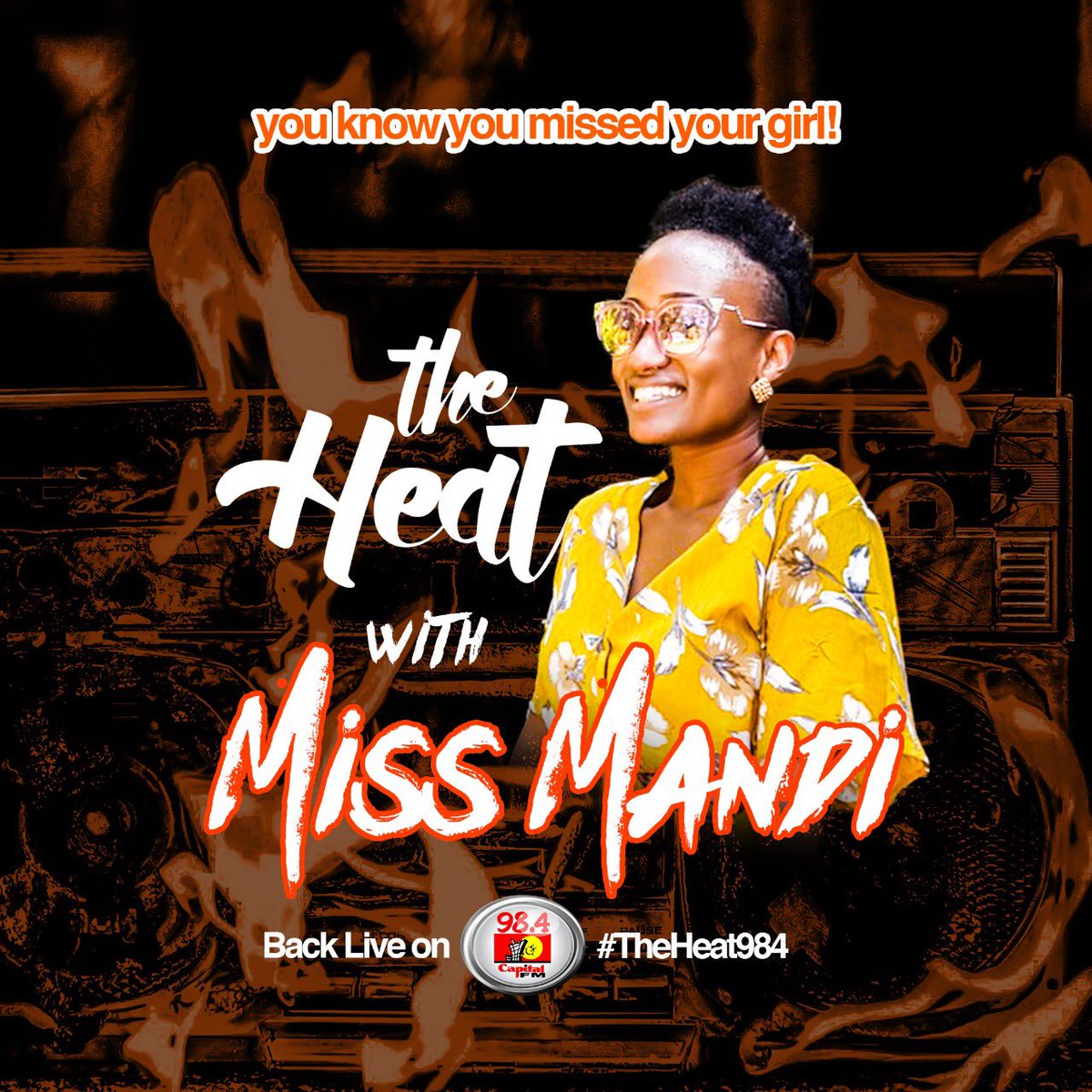 CapitalFMKenya's tweet photo. She been away for a min.. but she’s baaaack! 

Tune in to #TheHeat984 with @MissMandii and @DjJoeMfalme 📻 https://t.co/EcDFyEfz5v