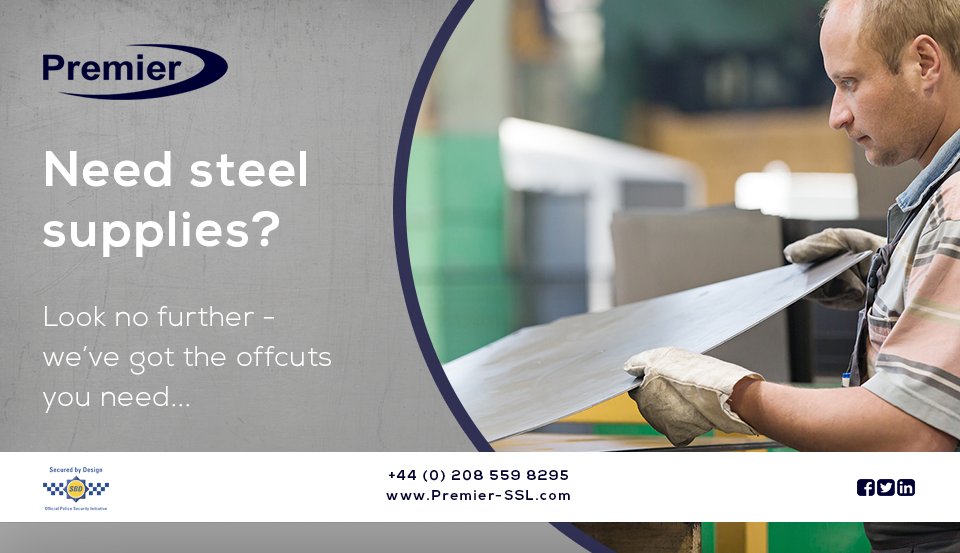 PremierSecCons's tweet photo. Need #SteelSupplies? Look no further - we've got all the offcuts you need. Give us a call on 0208-559-8295, or even pop into the office! We love walk-ins! https://t.co/FBVmTSaVnp