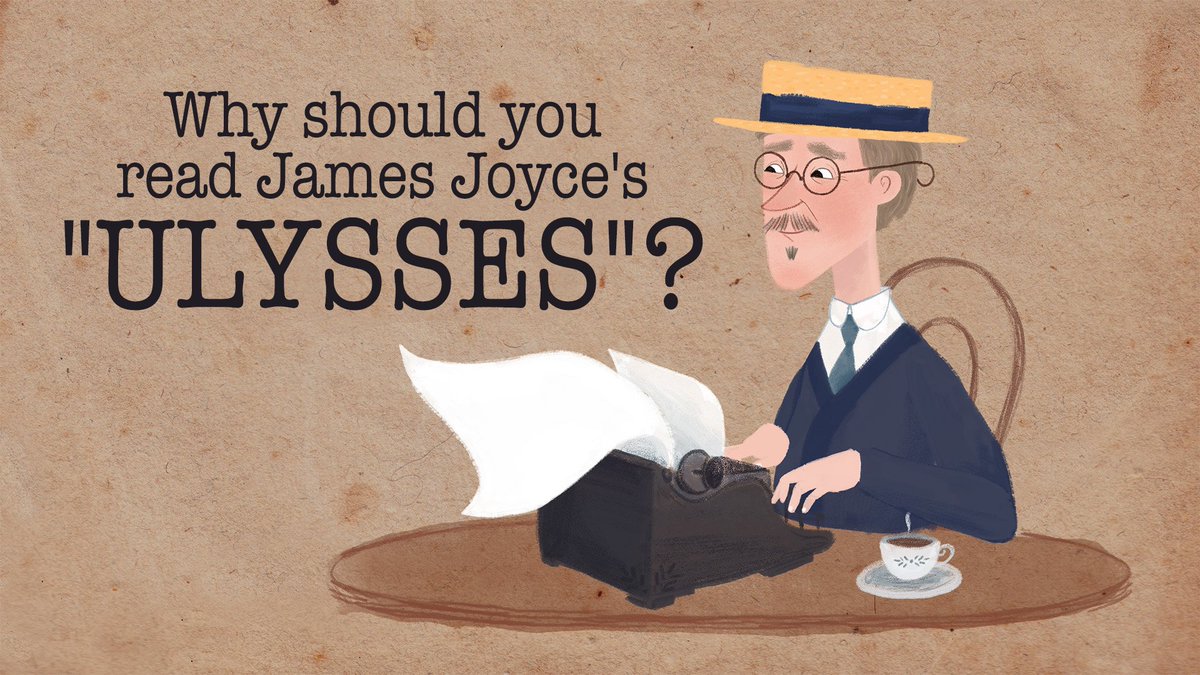 TED_ED's tweet photo. In honor of #JamesJoyce's birthday, here's our case for reading what is widely considered both a literary masterpiece and one of the hardest works of literature to read: https://t.co/LIXnAhxNwZ https://t.co/9KFVdiHY8d