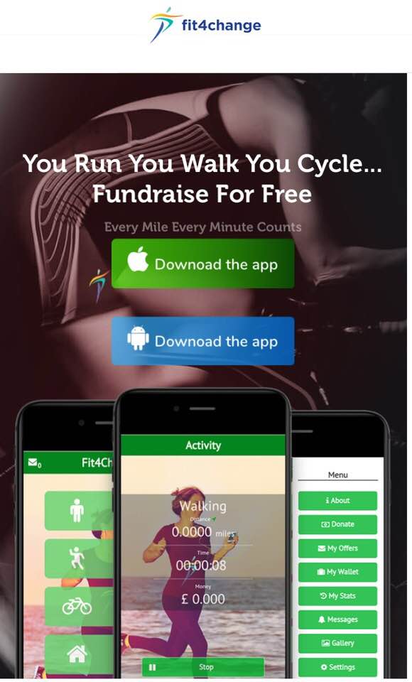 Are you off to the gym or for a run this weekend?  Are you a member of a running club?

Raise 5p per mile from your dog walk, run or bike ride with the <a href="/Fit4Change/">Fit4Change - The Fundraising App</a> app and raise money for our #charity.

#fundraising #running #runningclub #gym #bikeride