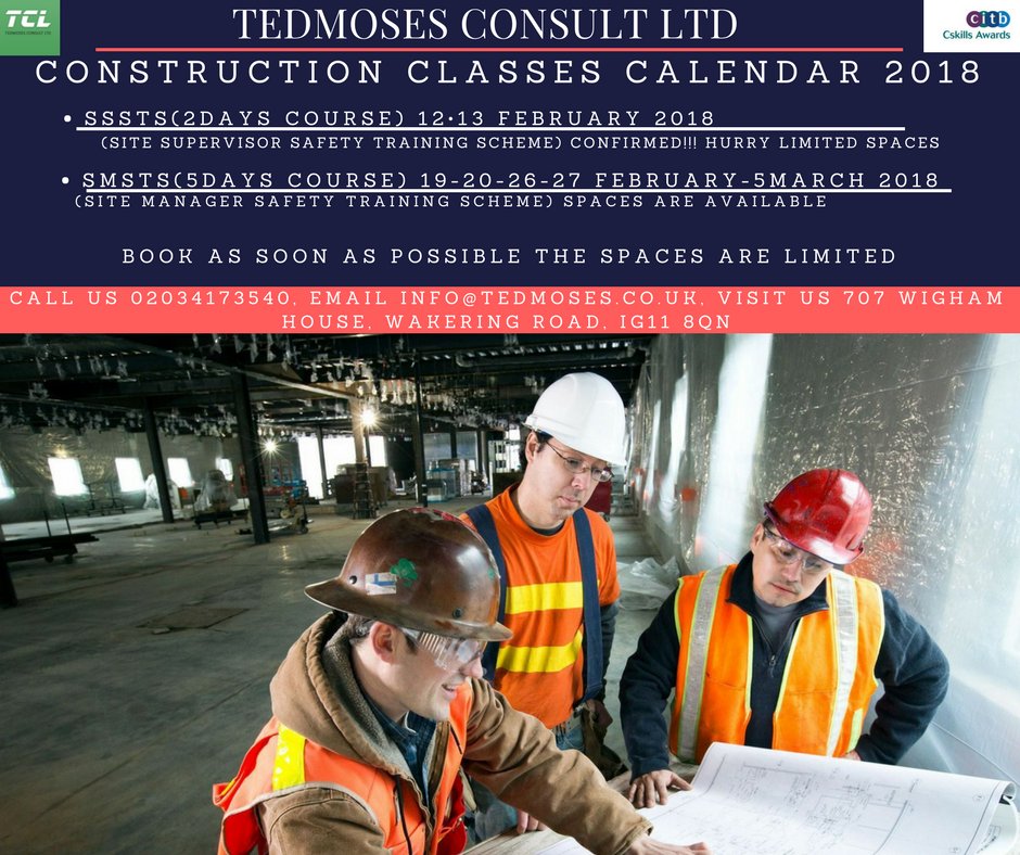 TedmosesAcademy's tweet photo. BOOK AS SOON AS POSSIBLE SPACES ARE LIMITED @CNplus @CITB_UK 02034173540, email info@tedmoses.co.uk, visit us 707 Wigham house, Wakering Road, IG11 8QN https://t.co/HlQiFwOdmH