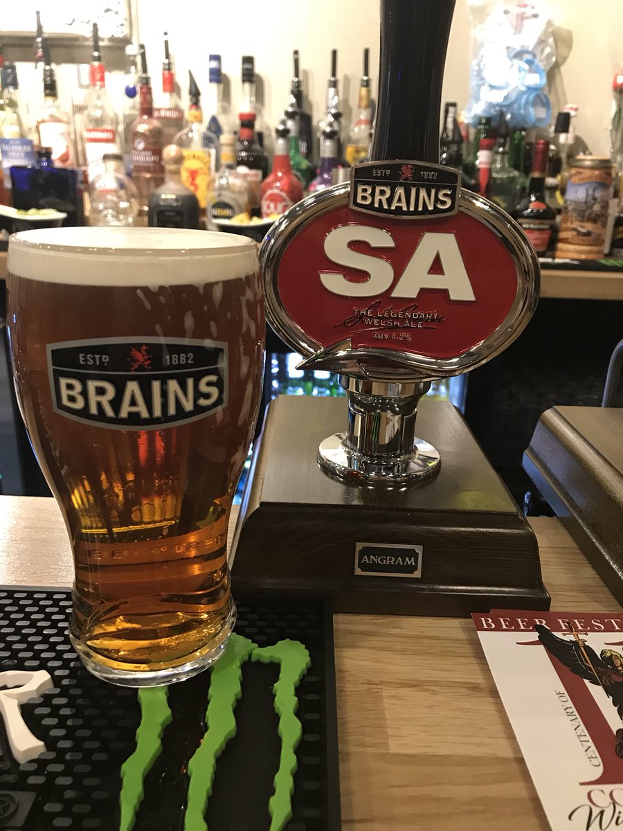 theabbeyarms's tweet image. Now being served @brainsbrewery #skullattack