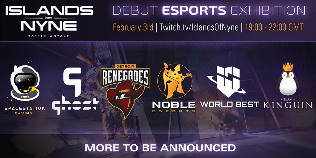 IslandsofNyneEU's tweet image. Get ready for the intense return of Battle Royale under the Dome! 
twitch.tv/islandsofnyne
Come check out the Debut Esports Exhibition, 3rd Feb, 19:00 GMT to 22:00 GMT.  Casted by the @MainlineEsports crew, with 20+ Esports Duos teams and the new shoutcasting camera system!