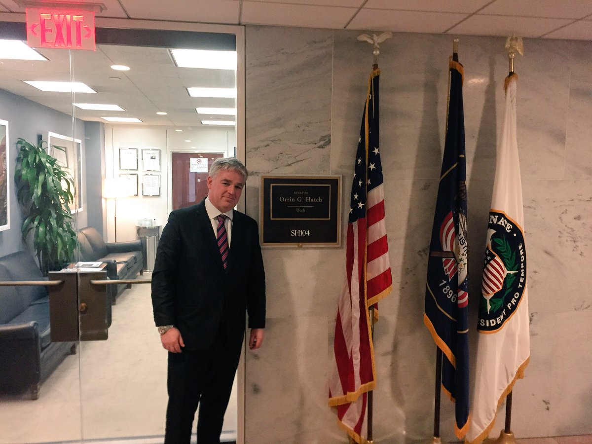 MichielvCampen's tweet photo. Good meeting on #H4EAD in Washington today at @senorrinhatch office. Full support for #ISquared-bill. @PermitsLobby, @ITI_TechTweets, Global_imm, @NFTC and @Microsoft all underline importance working opportunities for expat spouses, also for business climate @UnitedStates https://t.co/NJnc54Vq78