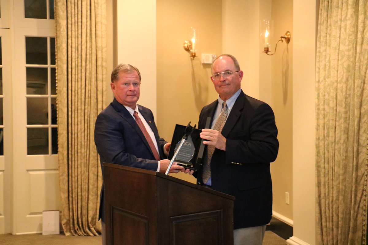 In honor of his retirement, our former Chairman, Rick Burton was honored at our Annual Members’ Dinner last night with the presentation of a <a href="/GSGA/">Georgia State Golf Association</a> scholarship which has been endowed in his name.