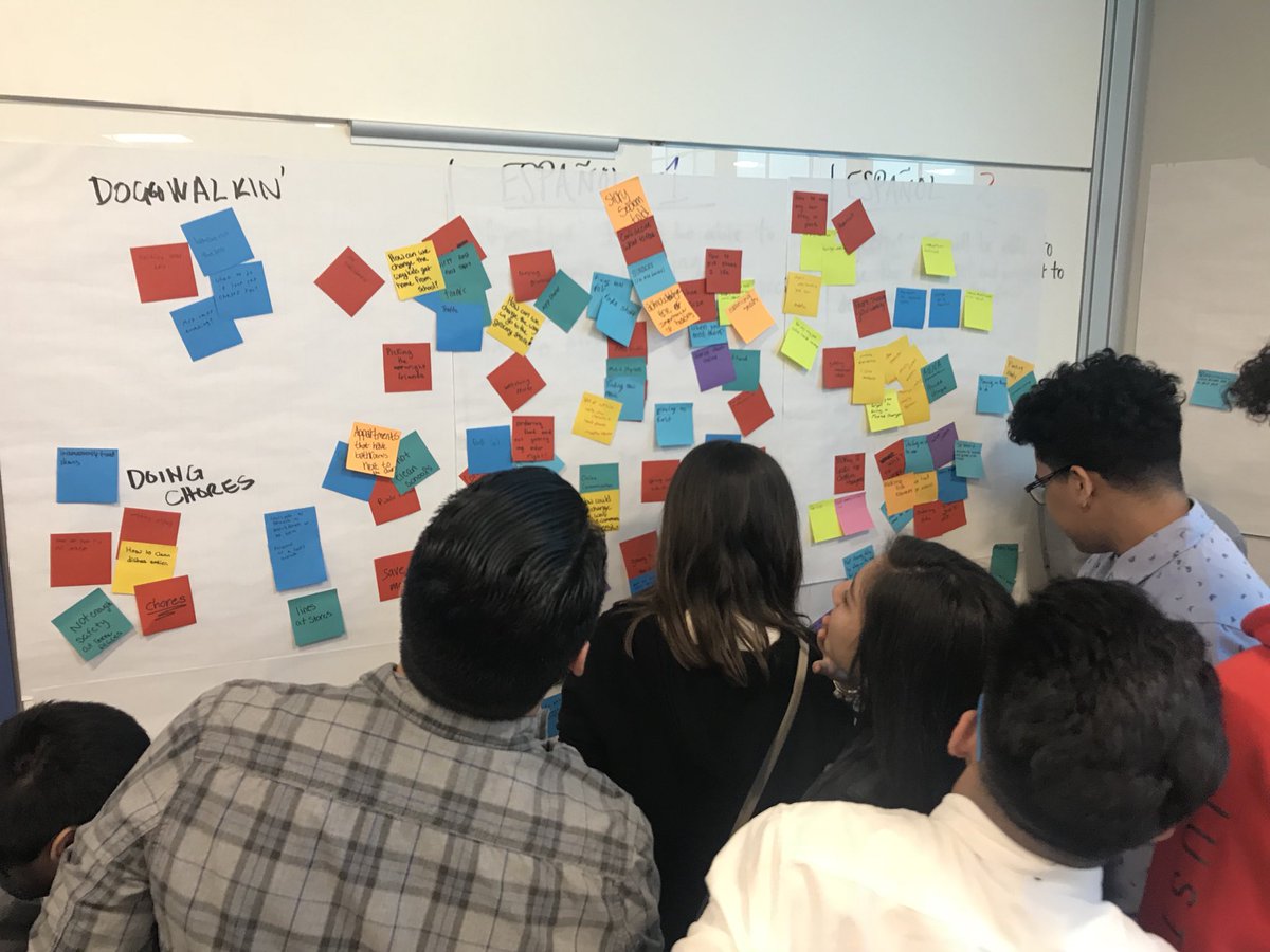 CASTtechSchool's tweet photo. Thanks to @USAA and @MarinaGavito for sending Kim, Steve, and Jeremy to facilitate an amazing UI/UX workshop for our Digital Arts students. They designed, built and pitched prototypes for left handed users of tech! @sa_works #usaalife #teamusaa #realdreamsrealfutures #SAJOBSHADOW https://t.co/f4t9rSkVlB