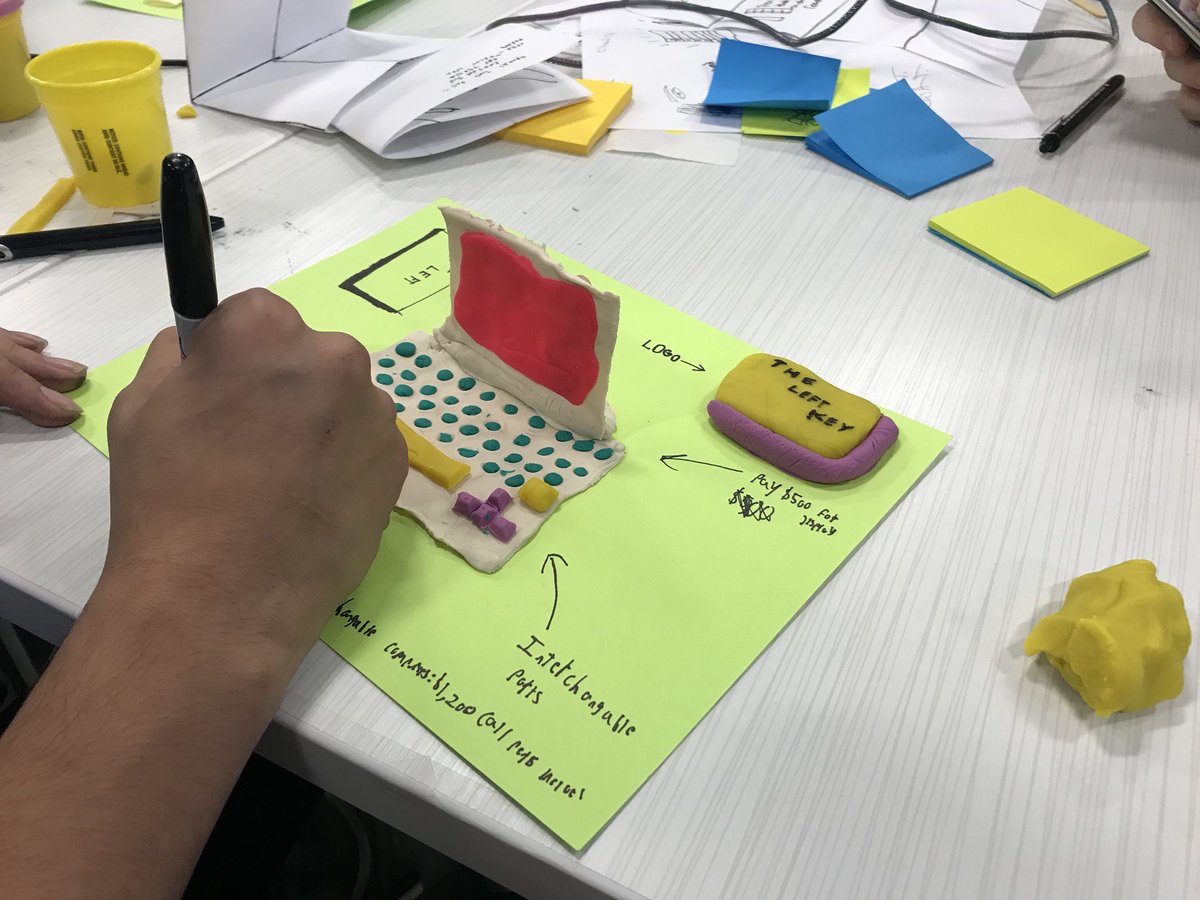 CASTtechSchool's tweet photo. Thanks to @USAA and @MarinaGavito for sending Kim, Steve, and Jeremy to facilitate an amazing UI/UX workshop for our Digital Arts students. They designed, built and pitched prototypes for left handed users of tech! @sa_works #usaalife #teamusaa #realdreamsrealfutures #SAJOBSHADOW https://t.co/f4t9rSkVlB