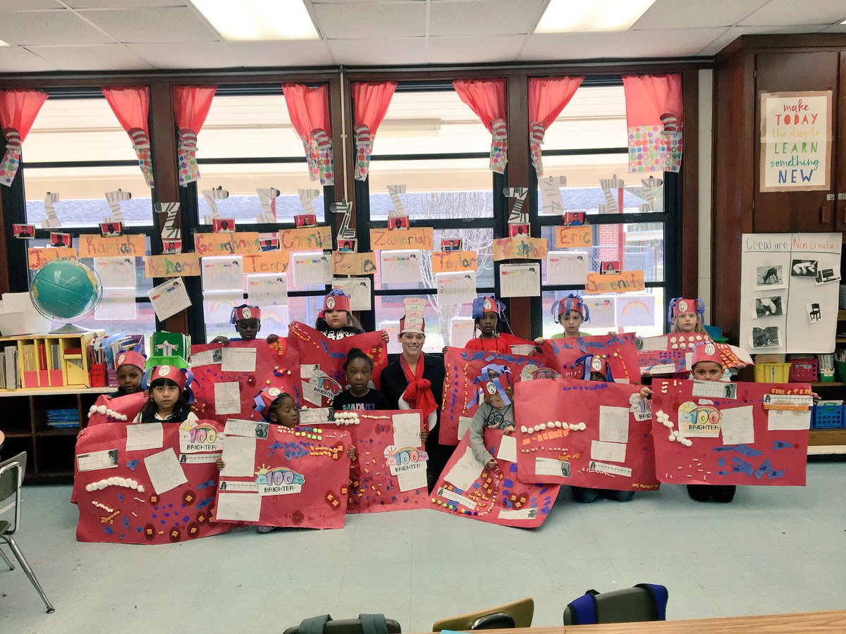 CarnagosKinders's tweet photo. 💯th Day of Kindergarten was a success with all these “Things”! #CatInTheHat #Things1-14 #Literacyweek 🐱🎩💛🐨🖤 https://t.co/sbBZFLZudq