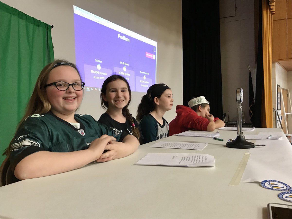 Teacher vs teacher competitions and some breaking news from our Pennell News Anchors at our <a href="/Eagles/">Philadelphia Eagles</a> pep rally today!! #FlyEaglesFly #GoBirds @Pdsd_Pennell