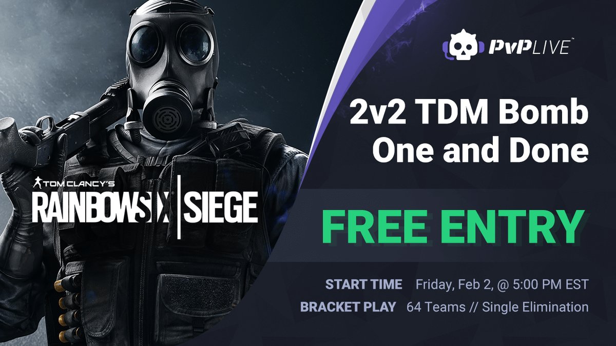 PVPLiveR6's tweet photo. Free @Rainbow6Game tournaments? ☑️
Cash prizes when you win? ☑️
Are you signed up yet? ❓❓❓

PS4: https://t.co/fSXgu7TmSc
XB1: https://t.co/Y7sTaeQyty https://t.co/7ICyo1keoV