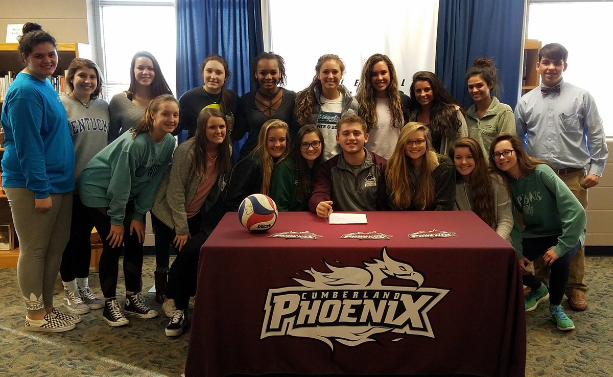 SiegelVball's tweet photo. Congratulations to Sr @cjlester65 for being the first signee on Cumberlands Men's Volleyball Team. That program is the first Men's program in TN and makes it's debut next school year! Congrats Christian!! https://t.co/QpNfPMlVGm
