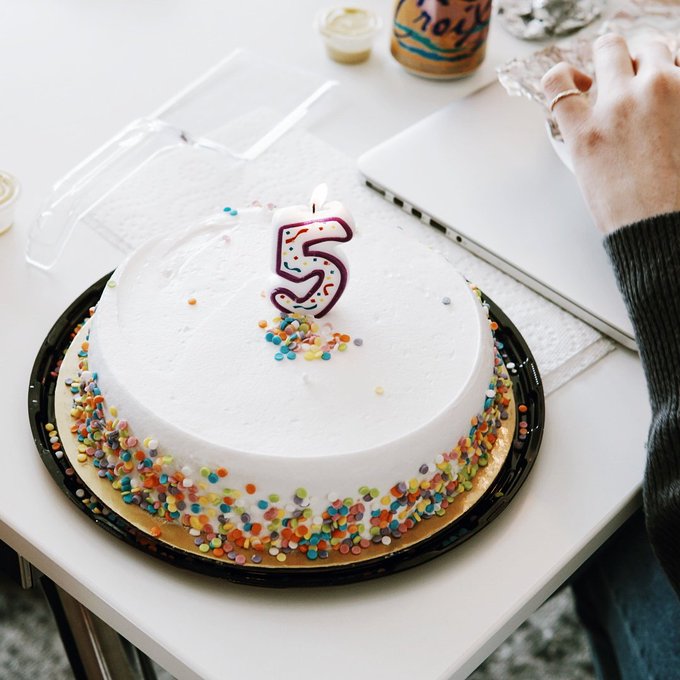 Celebrating 5 yrs of Funsize today with cake and breakfast tacos. We can't believe it's been 5 years<a href="/tag/sxsw"class="tags"><span>#sxsw</span></a><a href="/tag/productdesign"class="tags"><span>#productdesign</span></a>