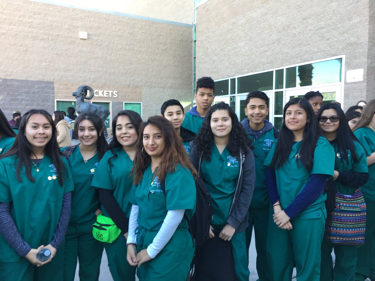CTEinCCSD's tweet photo. .@RanchoRamsLV @Rancho_HOSA getting ready to visit @UMCtweets &amp; @UNLVmedicine for #JobShadowDay. @ClarkCountySch #CCSDJobShadow #CTEMonth https://t.co/lJN128IEK0