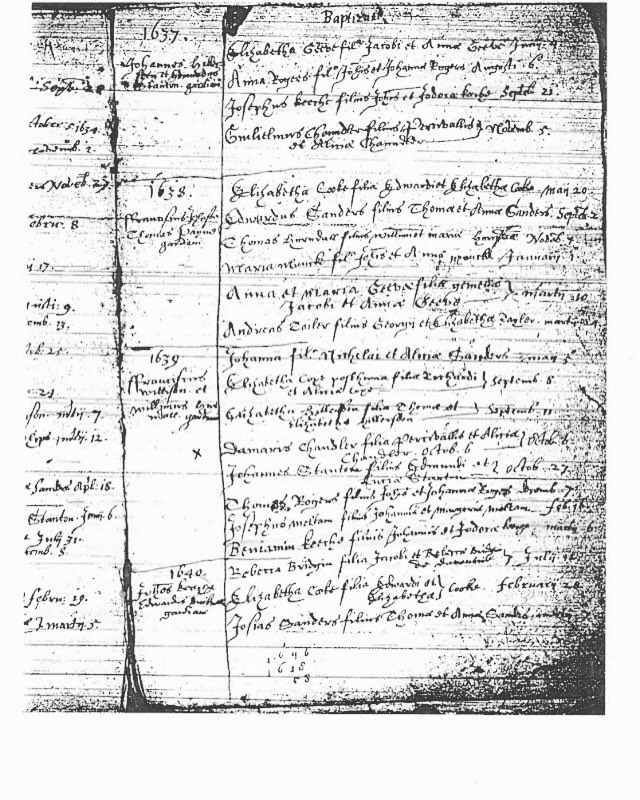 Keach's Baptismal Entry 1639