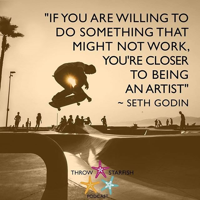 Amiteshpatthak's tweet photo. "If you are willing to do something that might not work, you're closer to being an artist" ~ Seth Godin 
Check out our latest #ThrowStarfish #Podcast Episodes in the link in our bio.
.
.
.
.
. https://t.co/9aFETcDnQm