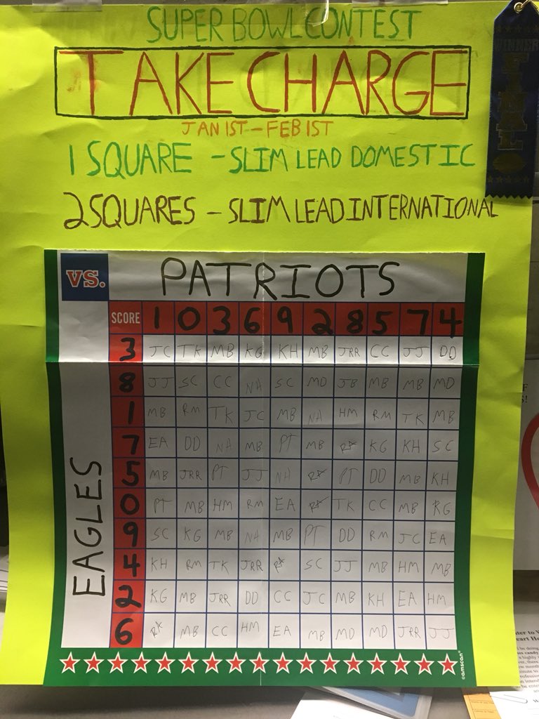Super Bowl Contest under way at Pacific Center! Each lead came out to 5 squares on the board! Drivers are excited to see who wins! 2018 is going to be a great year for more business!!!! @paulevansups <a href="/NesSeman9/">Nes Seman</a> <a href="/PeteZercherUPS/">Pete Zercher</a> <a href="/NorthwestUPSers/">Northwest UPSers</a>