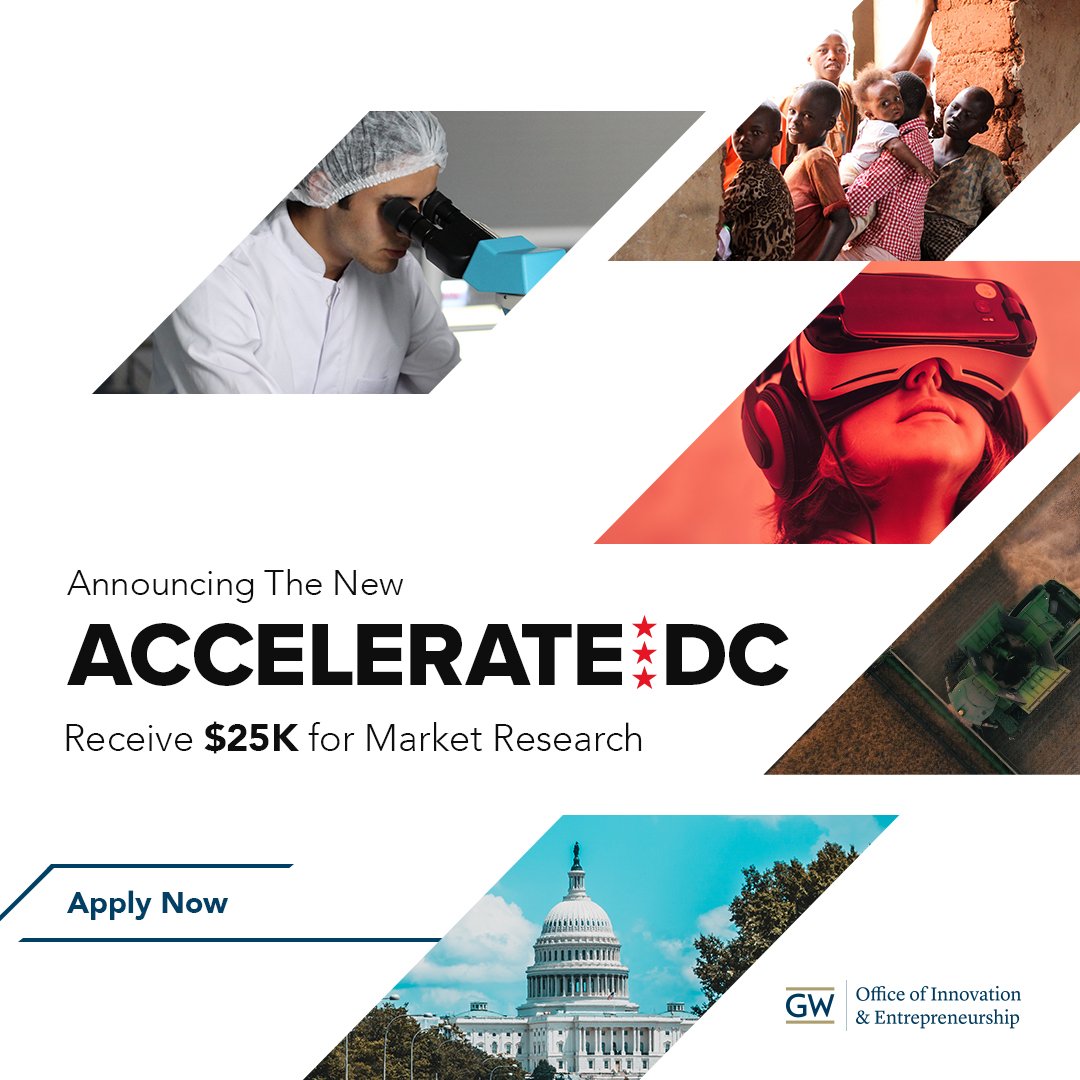GWInnovate's tweet photo. “We are looking to provide aspiring technology entrepreneurs with the tools they need to refine their discoveries and succeed in the marketplace,” says Daniel Kunitz, director of I-Corps at GW, of @GWinnovate’s #AccelerateDC program, reports @GWmedia.
https://t.co/FbAA6rLvyJ https://t.co/9iOVudzqUH