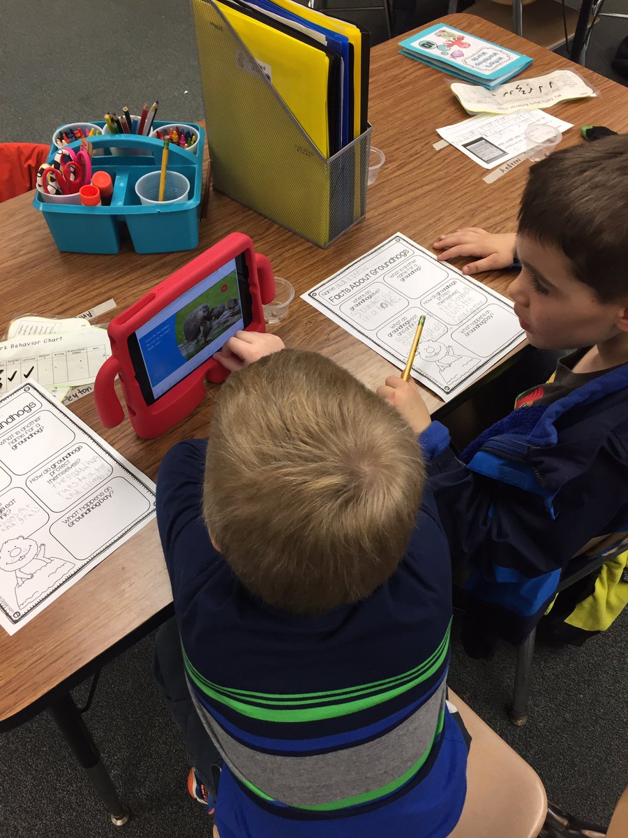MrsBurke_MES's tweet photo. Happy Groundhog Day! We love researching with our devices! #byod #MES #firstgrade https://t.co/TZntecFKzt
