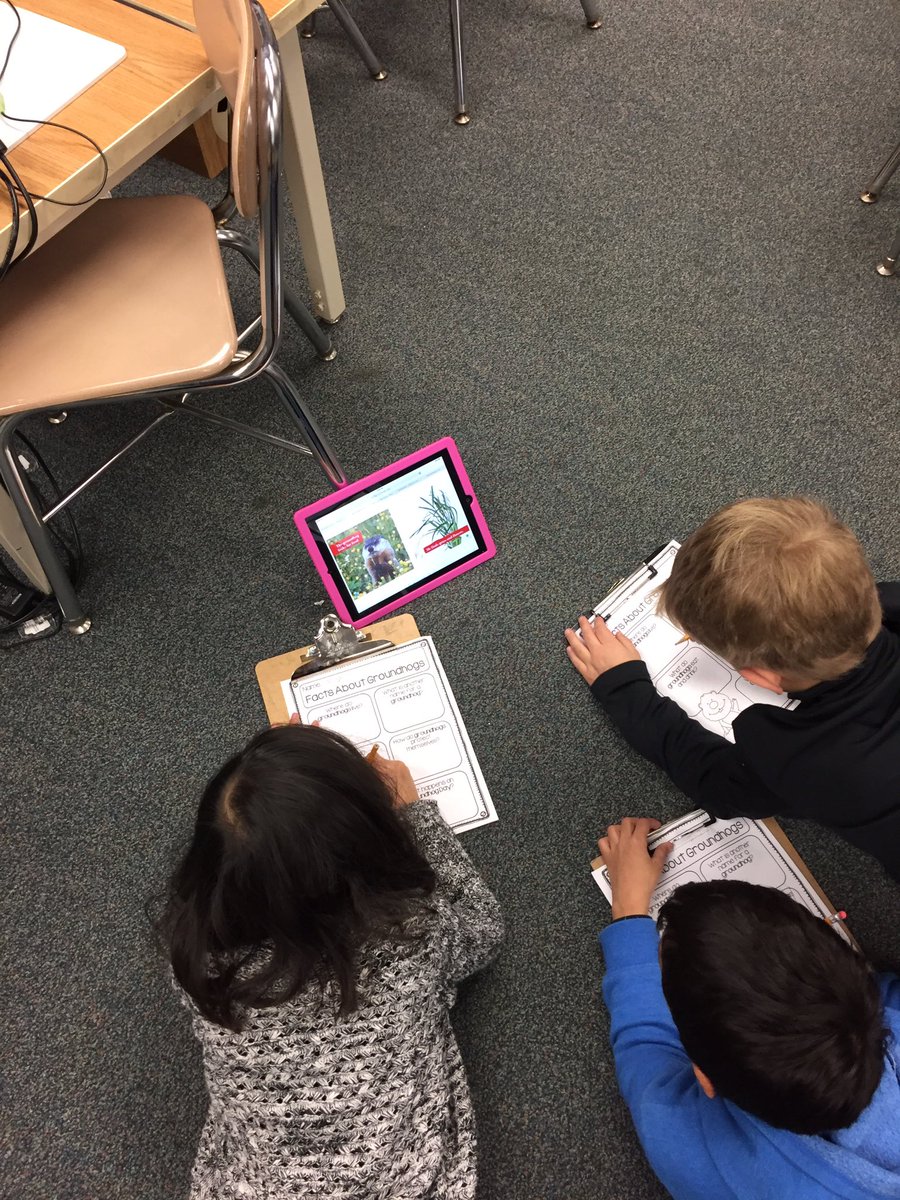 MrsBurke_MES's tweet photo. Happy Groundhog Day! We love researching with our devices! #byod #MES #firstgrade https://t.co/TZntecFKzt