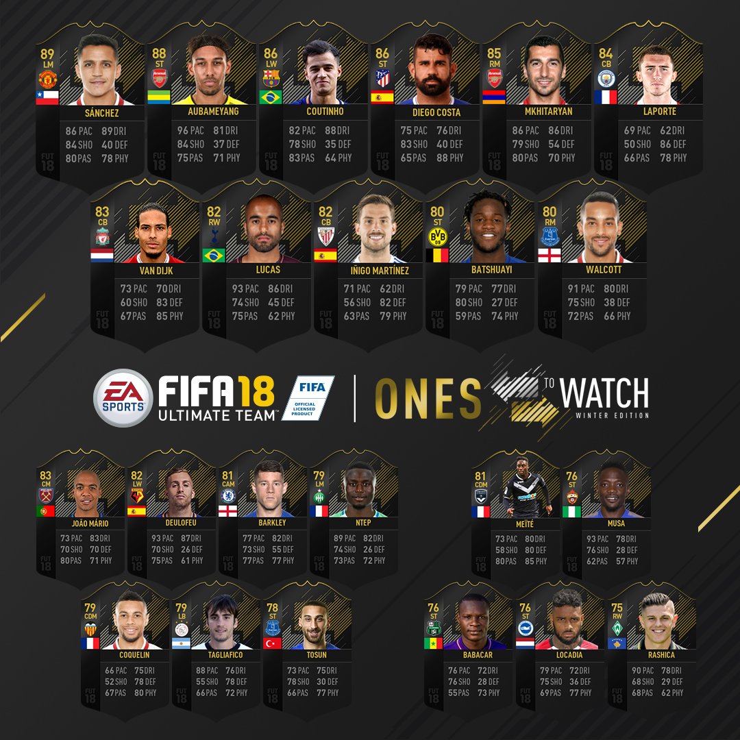 Ea Sports Fifa Ar Twitter Winter Ones To Watch Now Available In Packs For One Week Fut Fifa18 T Co Fkhkh9hnbq Twitter