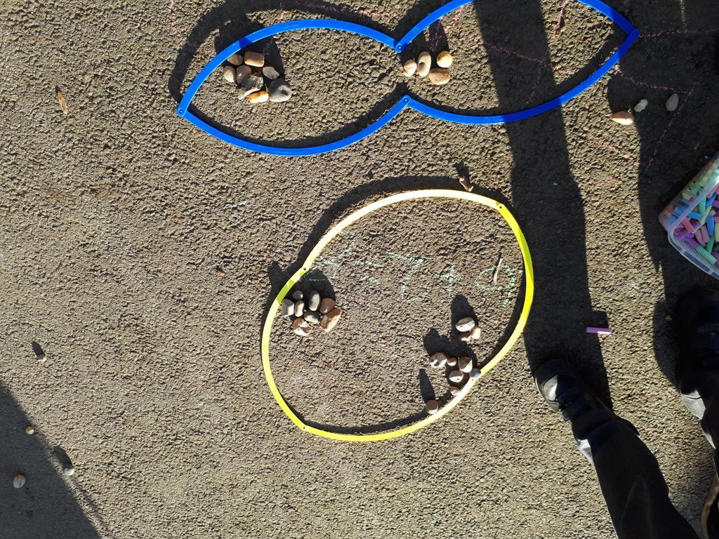 Emma5Hills's tweet photo. In Y1 we took our maths learning outside today and found lots of ways to tell subtraction stories #abbotsmaths @MissBorgeat @MissRolfe https://t.co/BclGPCjAYL