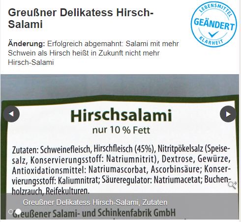 LM_Klarheit's tweet photo. Richtig so! #Salami mit mehr Schwein als Hirsch wird nicht länger #Hirschsalami heißen https://t.co/7LkK9NufKL https://t.co/hybfWRGvW2