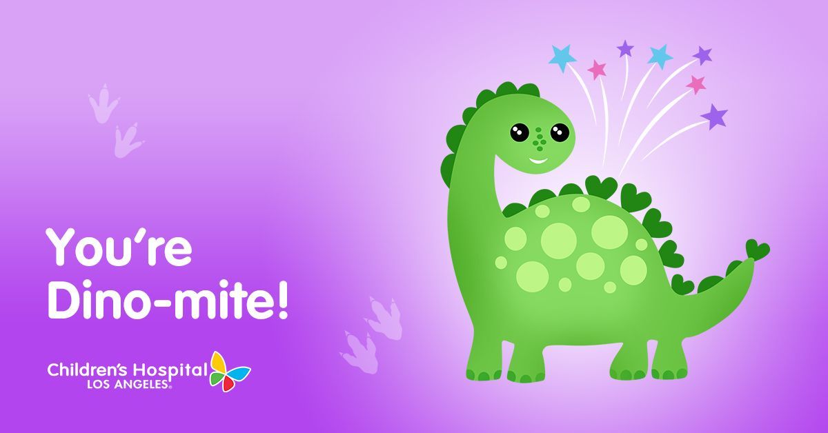 ChildrensLA's tweet photo. Send a valentine to a child in the hospital today and make a dino-mite impact! For every card sent, @PartyCity will donate $1, up to $25,000! https://t.co/MgUTU2D4gG https://t.co/hFxNQuZKxj