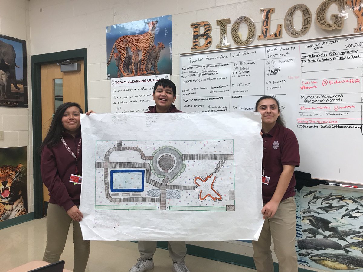 MortonPollinate's tweet photo. Our whole group did an amazing job on our design!! We are extremely excited for the next step of the construction of the garden!!! #MortonPride @bio_otoole https://t.co/dhHbns9ZX3