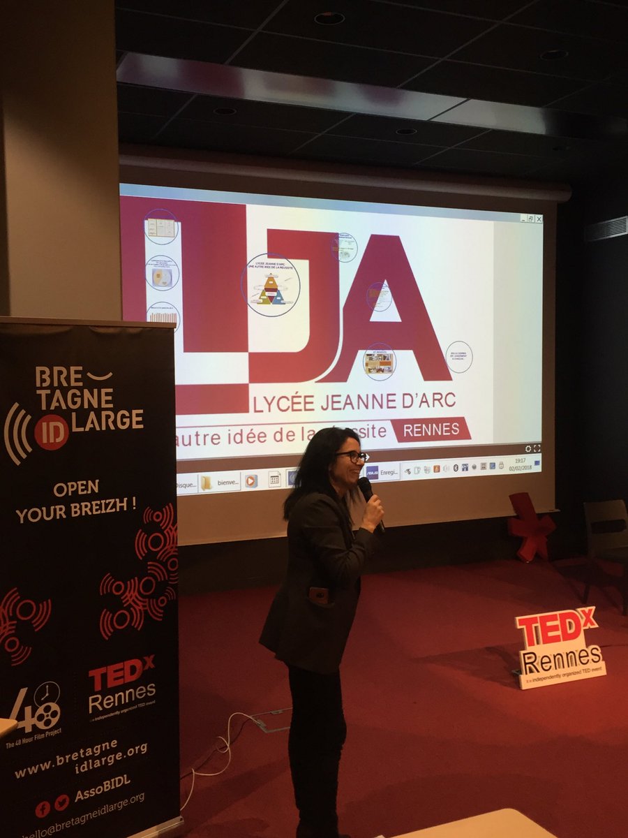 Merci <a href="/lyceejarennes/">Lycée Jeanne d'Arc Rennes</a> de nous recevoir et d’être partenaire #TEDxRennes2018 <a href="/AssoBidl/">Bretagne ID Large</a>