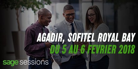 Maxime_Mamert's tweet image. J-2 avant le début de #SageSessions à Agadir ! On vous attend nombreux pour 2 journées placées sous le signe de la vision et de la stratégie sur nos marchés Export ! @SagePartnersFr @SageFrance #sageexport