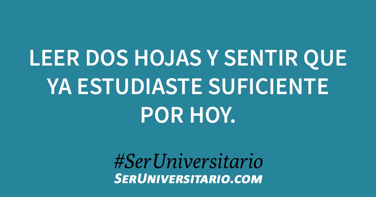 SerUniv's tweet photo. Leer dos hojas y sentir que ya estudiaste suficiente por hoy. #SerUniversitario https://t.co/ODDmyJQJm9