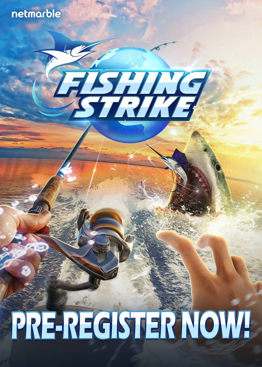 #FishingStrike, an exciting new mobile game is coming soon. Pre-register now and get cool rewards when the game launches! fishingstrike.netmarble.com