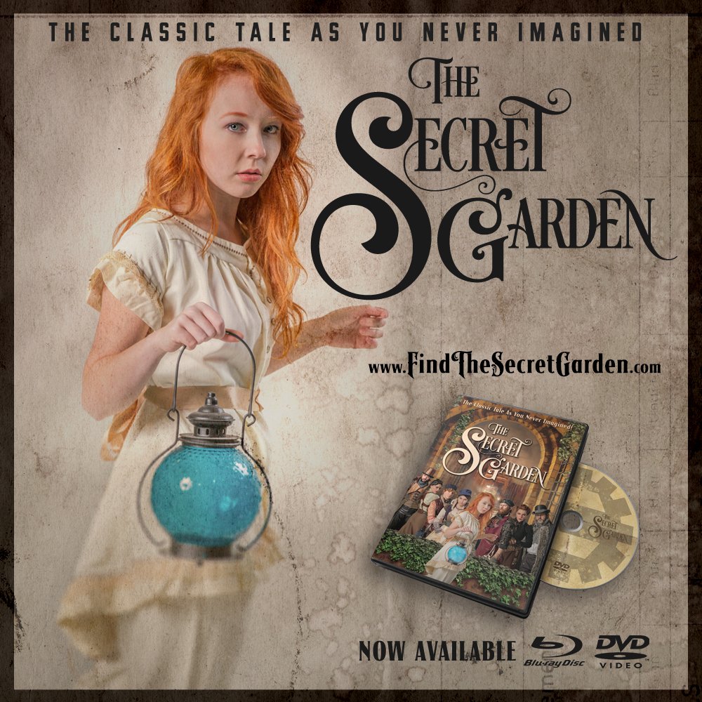 SecretMovie's tweet photo. The classic tale as you never imagined is now available on DVD and BluRay!  Order The Secret Garden today at https://t.co/MwNIyvL68s

#dvd #bluray #steampunk #secretgarden #movie #adventure #fantasy #scifi #film #family #thesecretgarden https://t.co/My6YoaQvTq