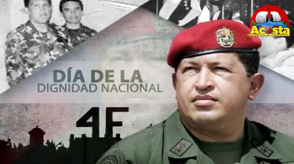 AlcaldiadAcosta's tweet photo. Venezuela conmemora hoy 4 de febrero el "Día de la Dignidad Nacional". La fecha es en recordatorio de la rebelión cívico-militar que en 1992 encabezó el entonces teniente coronel Hugo Chávez Frías @TinitoPSUV @PartidoPSUV @yelitzePSUV_ https://t.co/uZXAEUc6gi